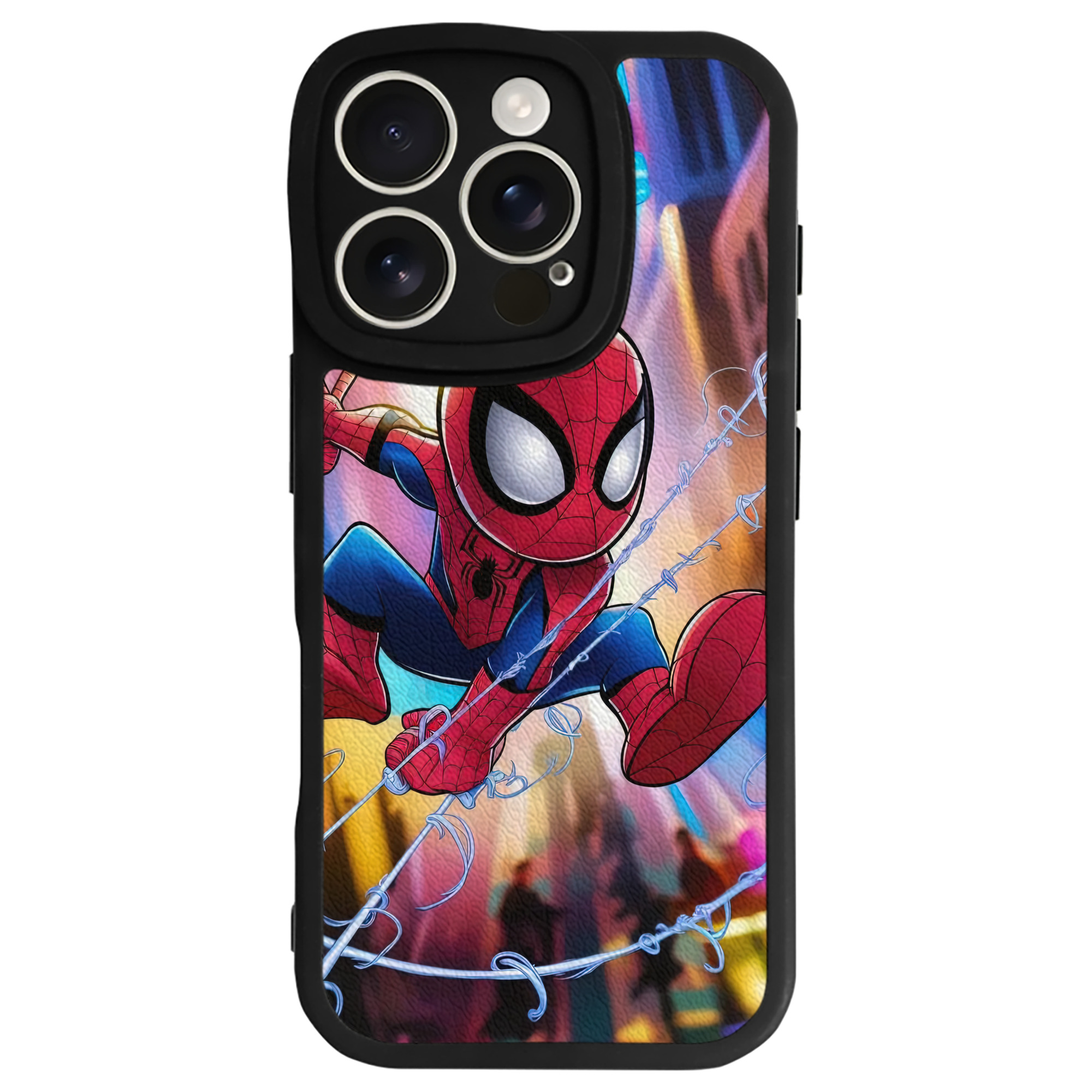 Spider Man スパイダーマン 【iPhone 16シリーズ対応】シリコンスマホケース（レザー調） 材質：シリコン